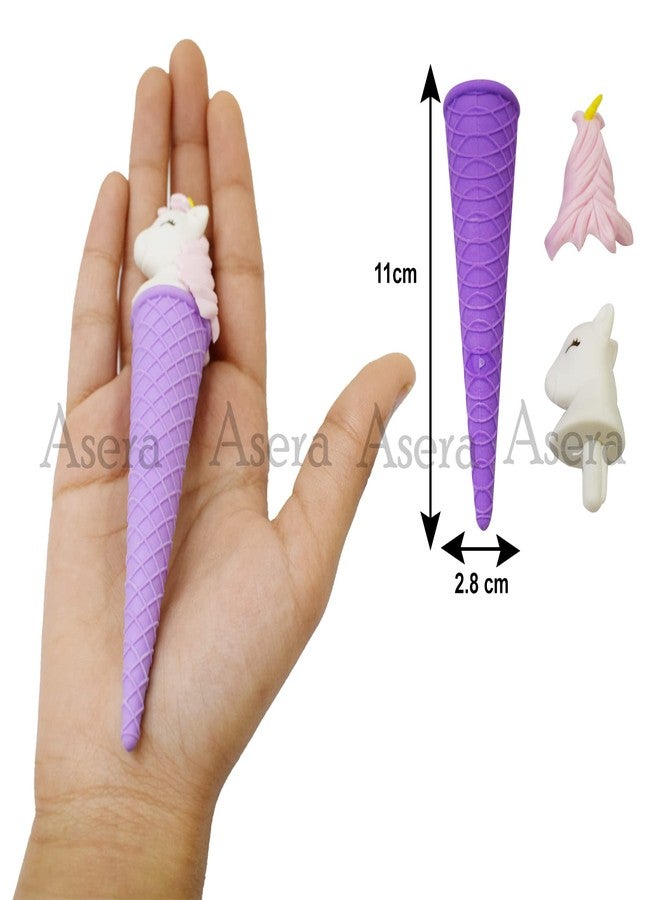 Asera 12 Pcs Icecream Erasers Mini Ice Cream Cone Pop Frozen Treat Erasers for Kids Party Favors, School Supplies - Image 2